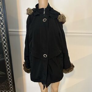 Vintage GIORGIO MORANDI Women's Size M Faux Fur Coat Jacket